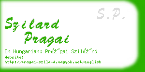 szilard pragai business card
